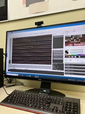 開発課＿ＣＧを使って柄見本を作製する作業
