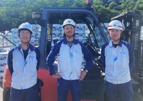 工場内交替勤務ではフォークリフトを使った業務がメインです