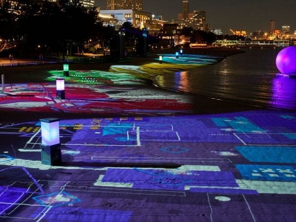 自然環境データAI・AR技術を活用した、インタラクティブビーチアートプロジェクション「CONCORDIA」クリエイティブ全般の開発等を実施。