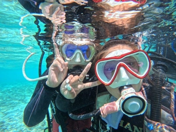 休みの日にはダイビングも行けます！