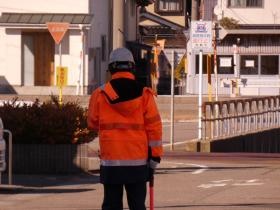 弊社従業員警備風景