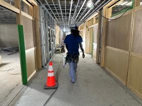 施工中現場での一コマです