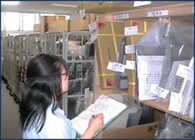 営業所倉庫（受注商品の在庫、付属品確認、主力商品チェック）