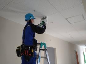 福祉施設新築工事の作業風景