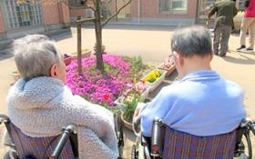 天候の良い日は中庭でリフレッシュ