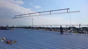 某店舗屋根新築工事風景です