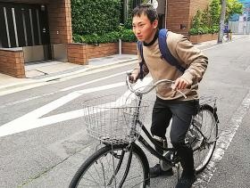 自転車で台東区を訪問 いきいきらいふケアサービス