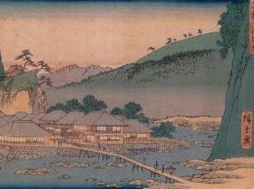 歌川広重の箱根七湯「塔の澤」には当時の一の湯が描かれています