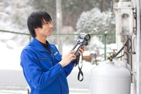 ＬＰガス検針の様子