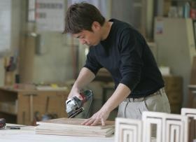 木材加工の様子