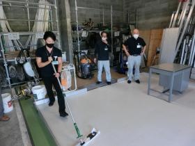 本部研修室にて清掃講習風景