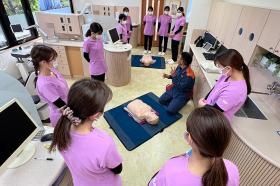 スタッフ企画で実施したＡＥＤ講習会