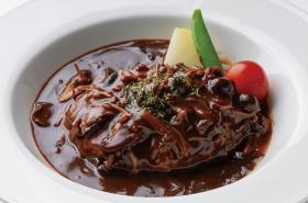 じっくり煮込んだ旨みが広がる、バーグメン自慢のごちそうハンバ