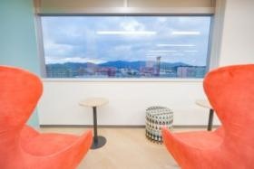 リフレッシュルームからの展望は最高◎