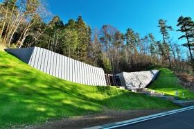 完成した砂防堰堤