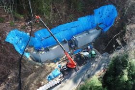 施工の様子（砂防堰堤）