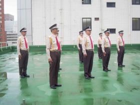 訓練の様子：定期的に研修や訓練をしています