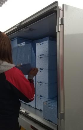 担当エリアのお客様のもとへ出発です