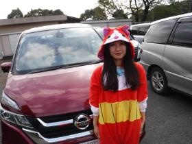 ハロウィンのコスプレです。