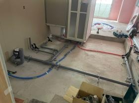 マンション給排水施工状況