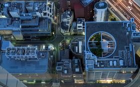 会社ビル上より