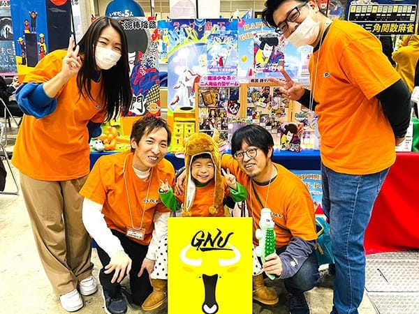 展示会に年1～2回参加しており、新ゲームのアイディアやゲームのテストプレイをお任せする事も。現在、4月の展示会に向け、新作タイトルも制作中。