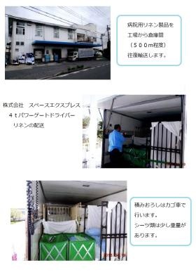 病院リネン積込風景
