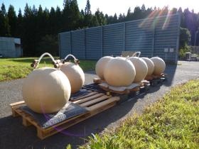 （有）安藤煙火店 ２０号玉乾燥作業