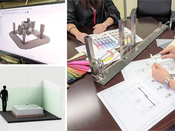 新しいアイデアが生まれる瞬間。自由に意見を交換しながら、より良いものを創り上げる環境です。