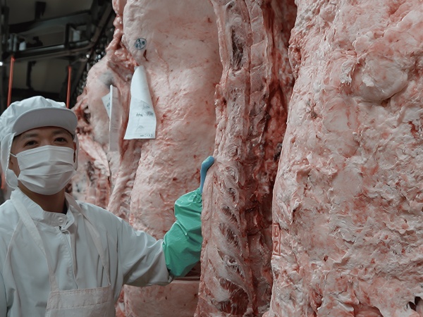 当社は、「“肉”を超えて“食”を目指す」を理念に、食肉の解体・加工・販売を手がける専門企業です。