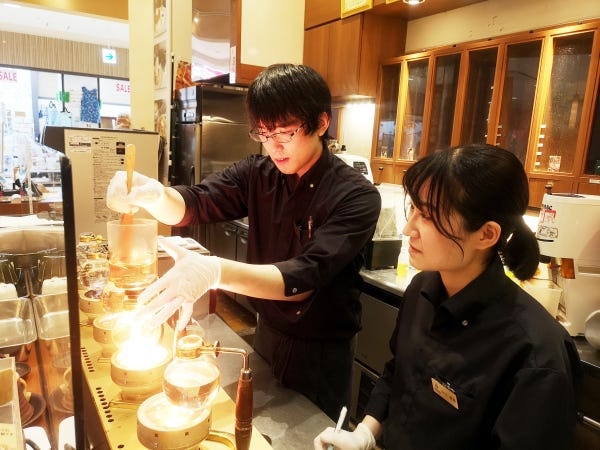 珈琲の研修風景