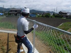 ネットフェンス施工写真