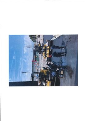 新社駐車場の舗装状況！