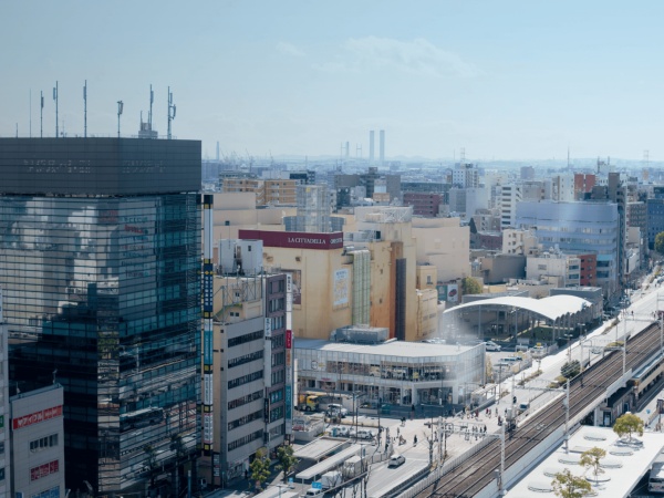 川崎の本社から望む市街