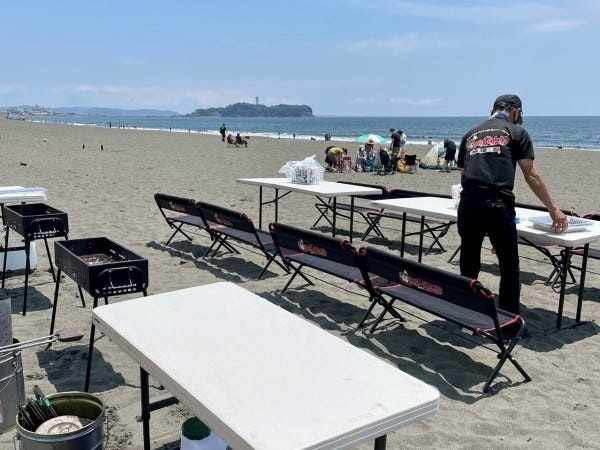 海岸バーベキューも大人気