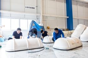 膨脹式救命いかだコンテナ洗い