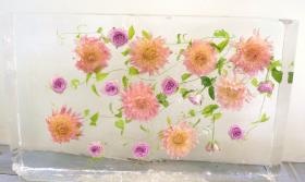 結婚式用に作成したダリアの花氷