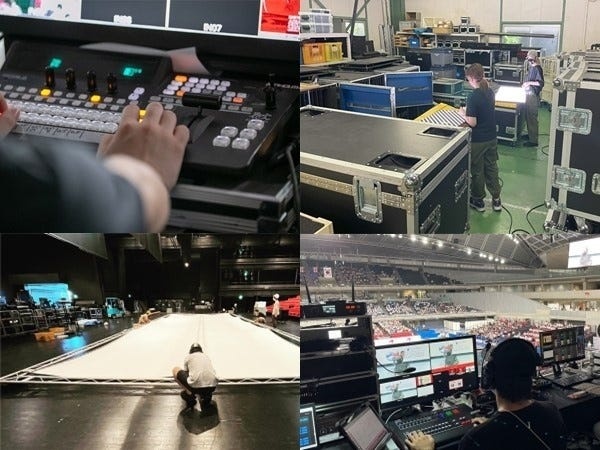 社内には50種類以上の機材がそろっています。チームの仲間と協力して社用車に積み込んで、イベントの現場へと向かいましょう。