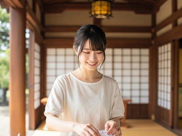 落ち着いたお寺での仕事です。