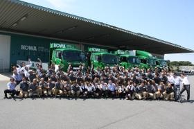 全社員で「左折～」笑 興和運輸への愛があるから出来る？？