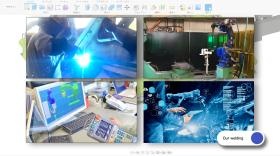 中核技術の溶接工程では手溶接やロボット溶接などを行います