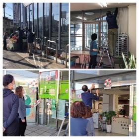 みんなで所内をきれいにします