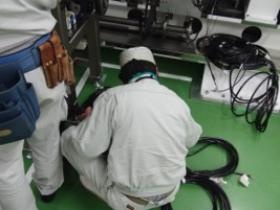 配線工事の様子１