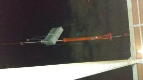 屋上チラー搬入