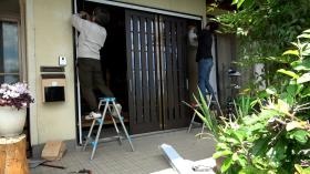 玄関のリフォーム現場２