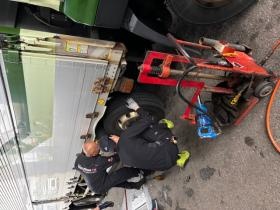 タイヤ交換講習風景