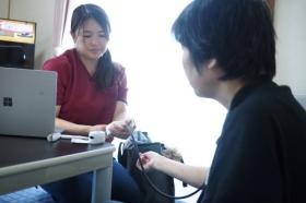 健康観察の様子