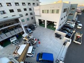 高所作業車からの風景。滅多にここまでアームは伸ばさないです