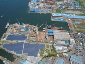 会社工場・ドック全景