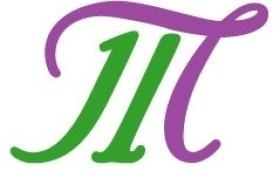 クリニックのロゴマーク。高貴な紫と爽やかな緑。